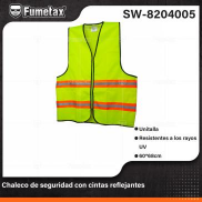 SW-8204005 (Caja master 100)(MOQ 1 pz=1 etiqueta) Chaleco de seguridad con cintas reflejantes