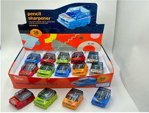 XL-351(Caja-48)SACAPUNTA CON DEPOSITO FIGURA CARRITO 30 PZS